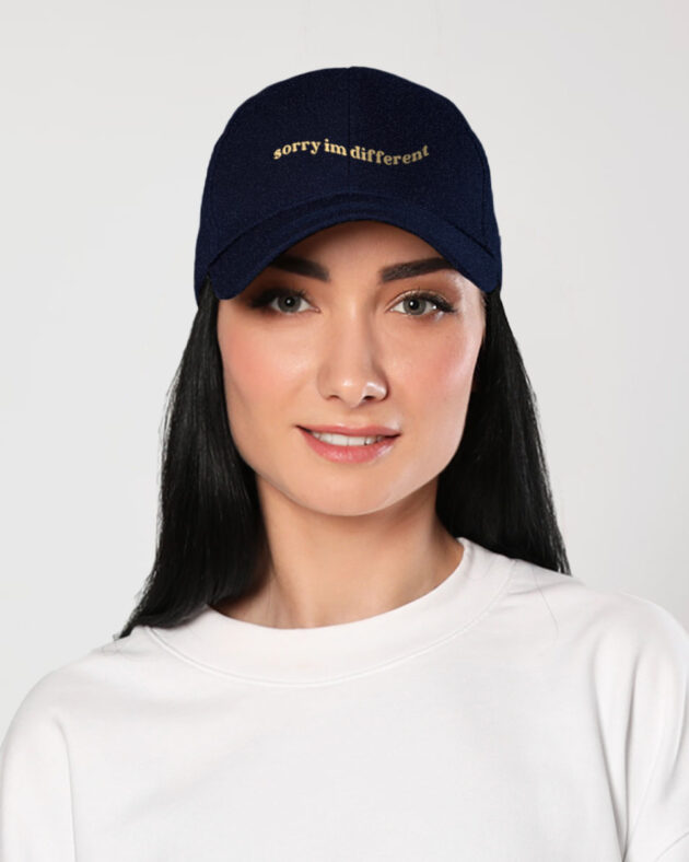 Sorry-Cap-Navy - Organic Baseball Cap with Embroidery-1698