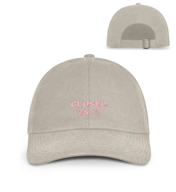 Closed-Cap-Sand - Organic Baseball Cap with Embroidery-7054
